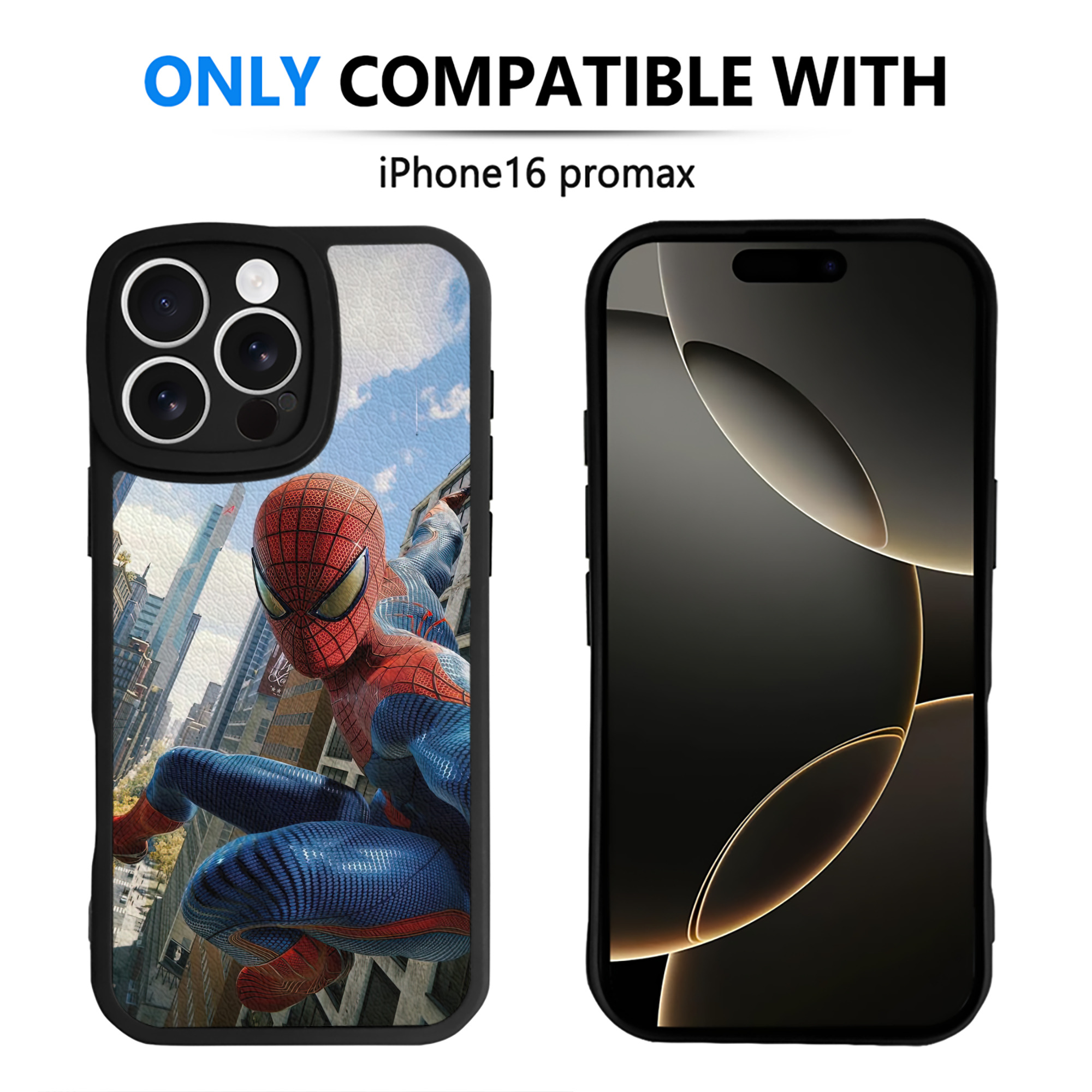 Spider Man スパイダーマン 【iPhone 16シリーズ対応】シリコンスマホケース（レザー調） 材質：シリコン